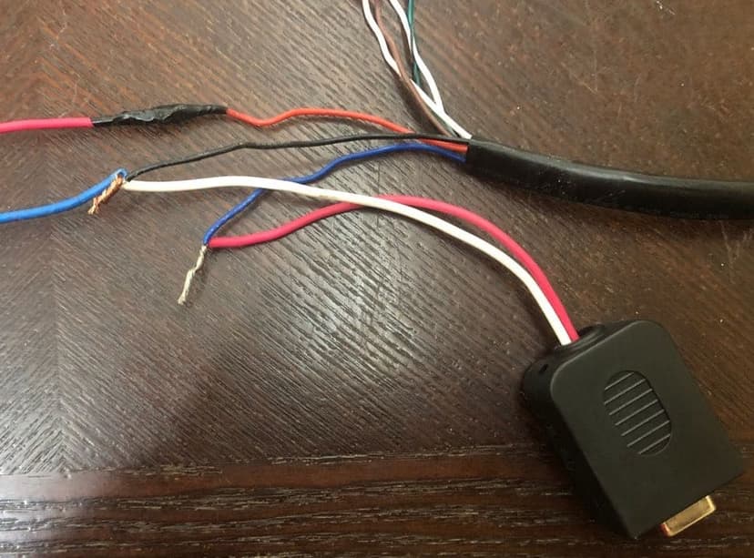 Pin 2 to blue wire connection