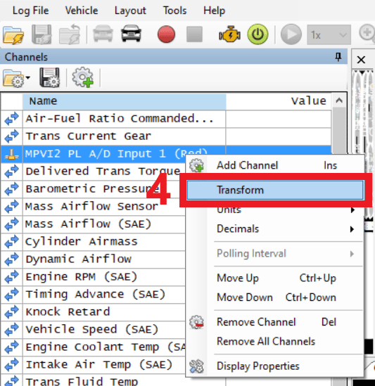 Pro Link scanner setup, step 2